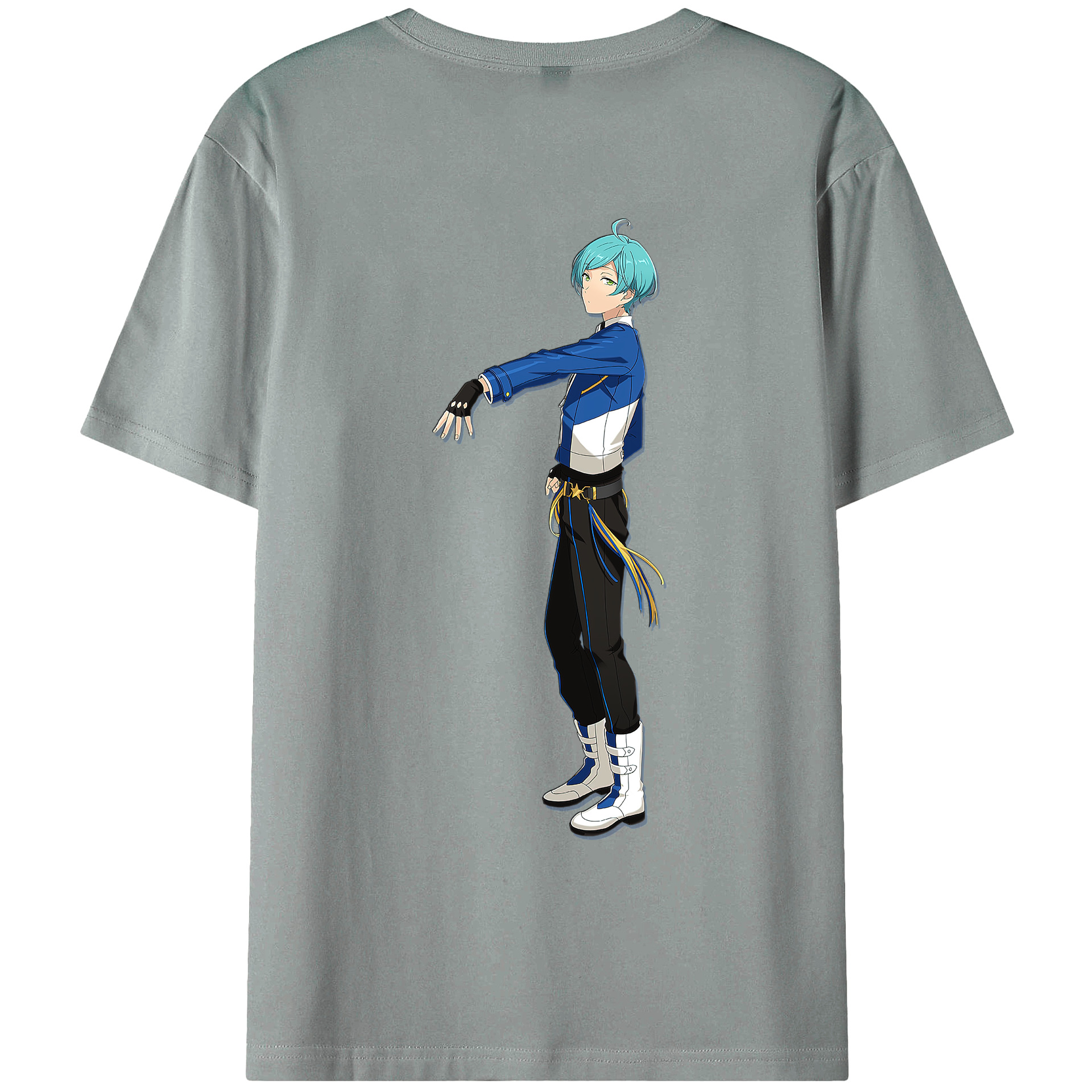 （画像用） あんさんぶるスターズ! Ensemble Stars 綿100％ メンズ半袖Tシャツ（バックプリント） 通気性